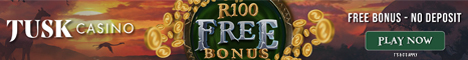 Get R100.00 Free at Tusk Casino South Africa